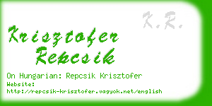 krisztofer repcsik business card